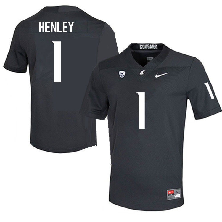 Washington State Cougars #1 Daiyan Henley College Football Jerseys Sale-Charcoal